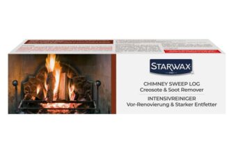 STARWAX – Chimney Sweep Log Creosote & Soot Remover – Loosens Soot & Tar – Odourless – Use 1 to 2 Times/Year – Patented Formula – 1.1 kg