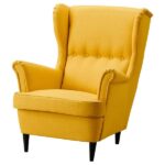 STRANDMON Wing chair, Skiftebo yellow (£5 C&C – Free for Ikea Family Members)