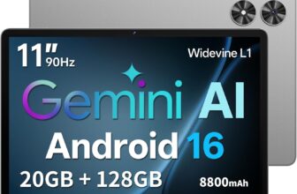SVITOO Android 16 Tablet, 11 Inch Tablet with Gemini AI, Android Tablet with 20GB RAM 128GB ROM, Unisoc T7250 Octa-Core, 90Hz Display, 8800mAh Battery, WiFi Tablet, 1 Year Warranty