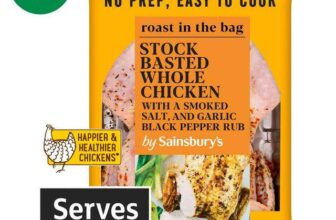 Sainsburys 1.9kg Stock Basted Whole Chicken (Nectar Price)