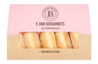 Sainsburys Instore Bakery Jam Doughnuts X5
