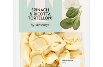 Sainsburys Tortelloni 300g (Spinach & Ricotta / Chicken & Bacon / Tomato & Mozzarella / Chorizo / Four Cheese / Ham & Cheese) – Nectar