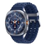 Samsung Galaxy Watch Ultra (2025), AI Smart Watch, Marine Band, Titanium Casing, Cushion Design, Titanium Blue – Prime Day Deal