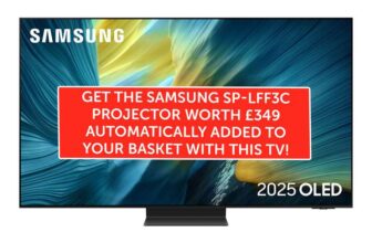 Samsung QE55S95F 55 inch QD- OLED 4K Ultra HD HDR Smart TV 6 Year Warranty With Code Free Samsung SP-LFF3C Projector