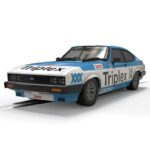 Scalextric C4544 Ford Capri MKIII – Gerry Marshall Cars – Touring Cars for ages 3 Years, White and Blue
