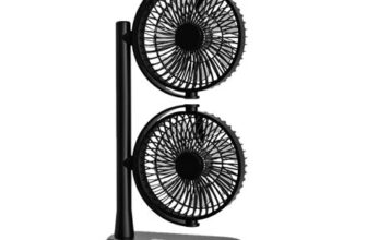 Schallen USB-C Double-Head Desk Fan 2 Speeds Black