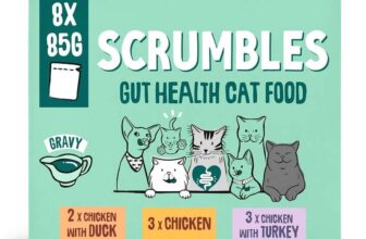 Scrumbles Grain Free Wet Cat Food Gravy Pouch Selection 8x85g