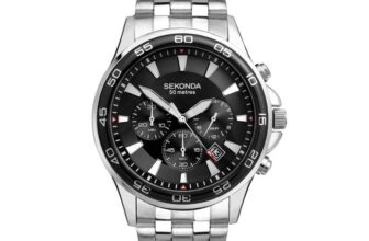 Sekonda Jenson Mens 44mm Chronograph Quartz Watch with Stainless Steel Bracelet Date Window – Prime Deal