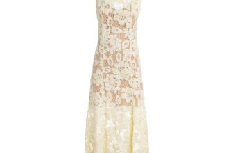 Self-Portrait Crochet Lace Midi Dress
