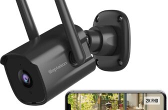 Septekon Security Camera Outdoor, CCTV Camera, 2K Dual Antenna WiFi Home Surveillance Cameras with IP66 Waterproof, Night Vision, AI Motion Detection, 2-Way Audio, Black – P30i