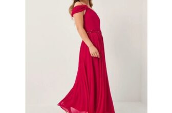 Sequin One-Shoulder Prom Dress Red