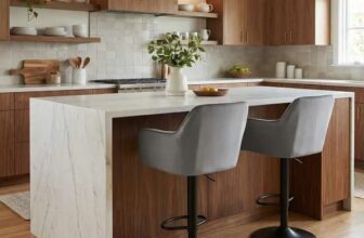 Set of 2 Swivel Velvet Bar Stools Modern Counter Chairs with Adjustable Height – free delivery with code Sold & Delivered by Hirix