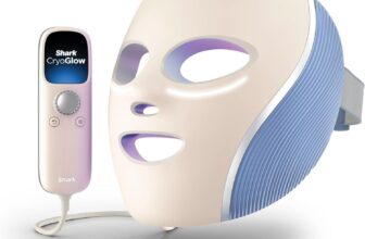 Shark CryoGlow LED Face Mask with Under-Eye Cooling, Anti-Ageing & Blemish Repair, Red & Blue LED, Infrared Light Therapy, USB-C, Remote Control, Storage Bag, Adjustable Straps