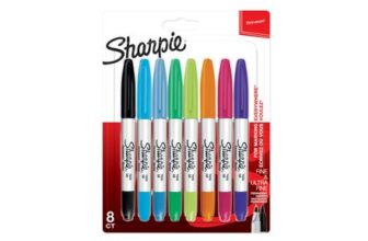Sharpie Twin Tip Permanent Markers, Fine and Ultra-Fine, 8 Pens