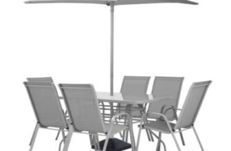 Sicily 6 Seater Metal Patio Set