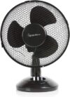 Signature 9 2 Speed Desk Fan with Oscillation, Adjustable Tilt, Black, S40008B