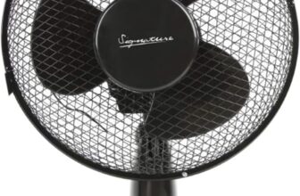 Signature 9 2 Speed Desk Fan with Oscillation, Adjustable Tilt, Black, S40008B