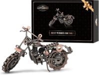 Signstek Fathers Day Motorcycle Gift for Dad, Vintage Iron Motorbike Ornament, Retro Motorcycle Desk Décor