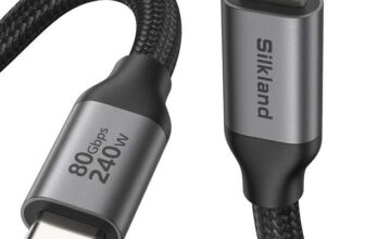 Silkland 80Gbps USB4 Cable for Thunderbolt 5 Cable 2M, 120Gbps Video Bandwidth