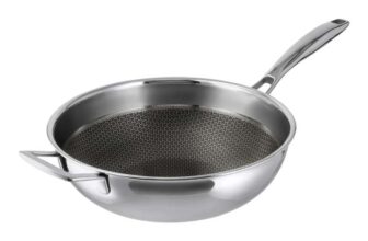Silvercrest 28cm Honeycomb Stainless Steel Wok