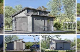 Single Wooden Garage Twin (44 mm), 4×6 m (13×20), 24 m²