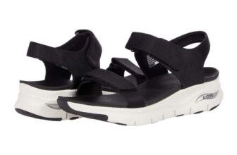 Skechers Womens Arch Fit Sandal Touristy Black Mesh UK 5