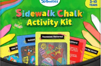 Skillmatics Sidewalk Chalk Activity Kit – Creative Outdoor Fun with 18 Washable Chalk Sticks, 15 Activities & Games for Kids, Gifts for Boys & Girls Ages 3, 4, 5, 6, 7, 8, 9, 10