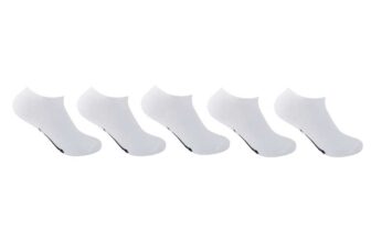 Slazenger Kids Boys 5 Pack Trainers Socks Junior Trainer – White, Dark or Assorted Colours – Size C8-C13 – Sold by sportsdirect_outlet