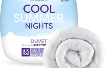 Slumberdown Cool Summer Nights 4.5 Tog King Size Duvet – Lightweight & Breathable UK Made King Size Quilt, Non-Allergenic & Washable Perfect Summer Duvet for Hot Nights (225 x 220cm)