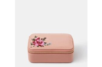 Small Floral Embroidered Jewellery Box