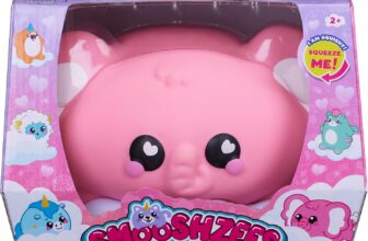 Smooshzees Snugzees, Bubblez, Pink Elephant, Collectable Characters, Supersoft, Cuddly and Squishy