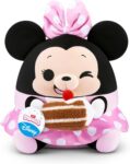 Snackles Disney 14-inch Plush Minnie&Chocolate cake (MINNIE) by ZURU, Plush with Snack Accessory
