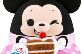 Snackles Disney 14-inch Plush Minnie&Chocolate cake (MINNIE) by ZURU, Plush with Snack Accessory