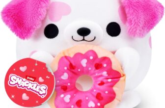 Snackles Love Edition Sloth Plush Toy 20cm by ZURU Soft Cuddly Stuffed Animal with Lollipop Snack Accessory, Romantic Gift for Her Him, Collectible