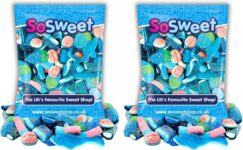 SoSweet Blue Sweet Mix 1kg Bulk Bag Fruity Blue-Themed Pick & Mix Sweets Party Candy, Sweet Tables, Events Long Shelf Life (Pack of 2)