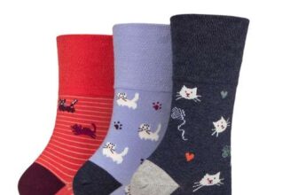 SockShop Gentle Grip Ladies Fun Feet Non-Binding Honeycomb – Sold by Stockco / FBA