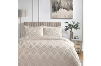 Soiree Belfort Velvet Champagne Duvet Cover Set – Double
