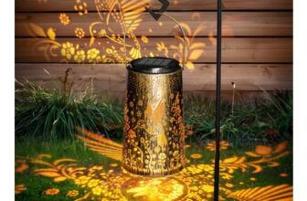 Solar Lantern Lights for Outdoor Garden, Waterproof Hummingbird Ornaments
