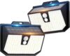Solar Security Lights Outdoor Motion Sensor 3 Modes, Solar Garden Lights, 132 LED Solar Powered Fence Wall Outside Lights IP65 Waterproof for Garden Front Door Yard Garage Cool White 6000K 2 Pack