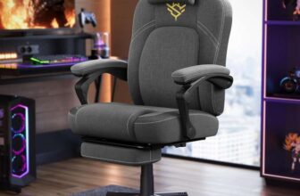 Songmics Adjustable Ergonomic Gaming Chair with Extendable Footrest (Prime Exclusive)