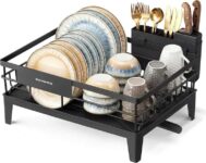 Songmics Dish Drainer Rack with Rotatable & Extendable Spout (Prime Exclusive)