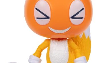 Sonic The Hedgehog Sonic 3 Movie Chao Mascot Tails Collector Toy Figure by Jakks Pacific, Stands 5/13 cm Tall, Highly Articulated, Officially Licensed 3 Movie, Suggested for Ages 3