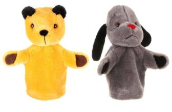Sooty & Sweep twin pack, authentic plush puppets, hand puppets from The Sooty Show