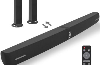 Soundbar for TV,90W 2-in-1 Detachable Sound Bar wit Auto Volume Boost, TV Speakers with Bluetooth 5.3/ARC/Optical/AUX Connect, Home Cinema Soundbars for PC/Gaming/Projectors,1 Set