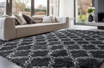 Sour Lemon Rugs Living Room 240x300cm, Grey Area Rugs for Bedroom, Washable Anti Slip Extra Large Shaggy Soft Rug Fluffy Modern Floor Carpets Mat Beside Carpet for Kids Living Room
