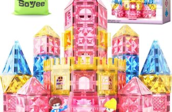 Soyee Diamond Magnetic Tiles Magnet Building Blocks – Princess Castle Toys for Girls & Boys Age 3-8 Birthday Present 5 6 7 8 9 10 Year Old Gifts for Kids Classroom