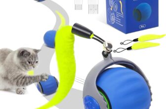 Speedy Tail 3.0 Cat Toy, 2025 NEW Interactive Cat Toy, Three Mode Switching interactive cats ball, Two Speed Adjustment, Interactive cat toys for Indoor/Outdoor (Blue)