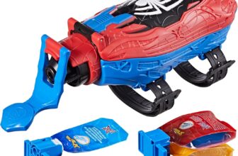 Spider-Man Marvel Real Webs Ultimate Web Blaster, 2-in-1 Blaster, Roleplay Toy, Costume, Toys, Red and Blue