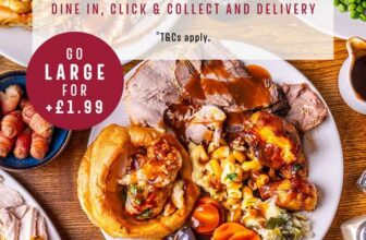 Standard Carvery £7 / Kingsize Carvery £8.99 – valid for 6 people at one table – via email voucher