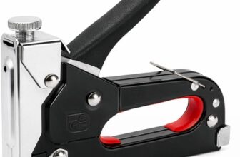 Staple Gun,Heavy Duty Staple Gun 4-in-1 Upholstery Heavy Duty Staple with 800 Staples,Adjustment Nail Steel Gun for Wood, Crafts, Carpentry, Decoration DIY